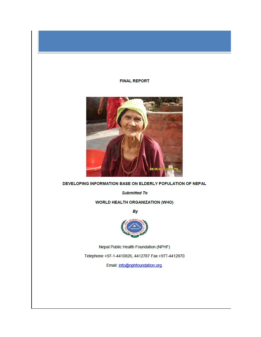 Developing Information Base on Elderly Population of Nepal