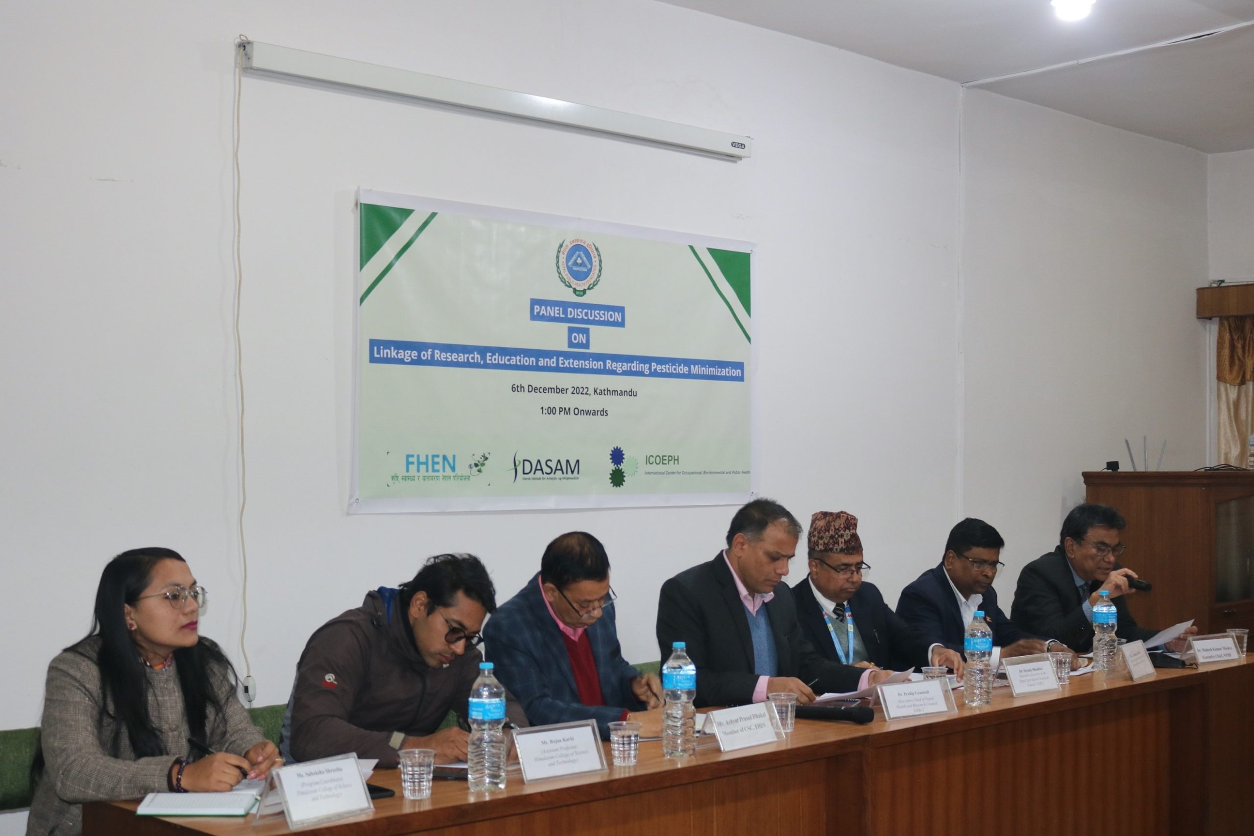 Panel discussion conducted on Linkage of research, education and extension regarding pesticide minimization” on December 6th, 2022 (Mangsir 20, 2079)