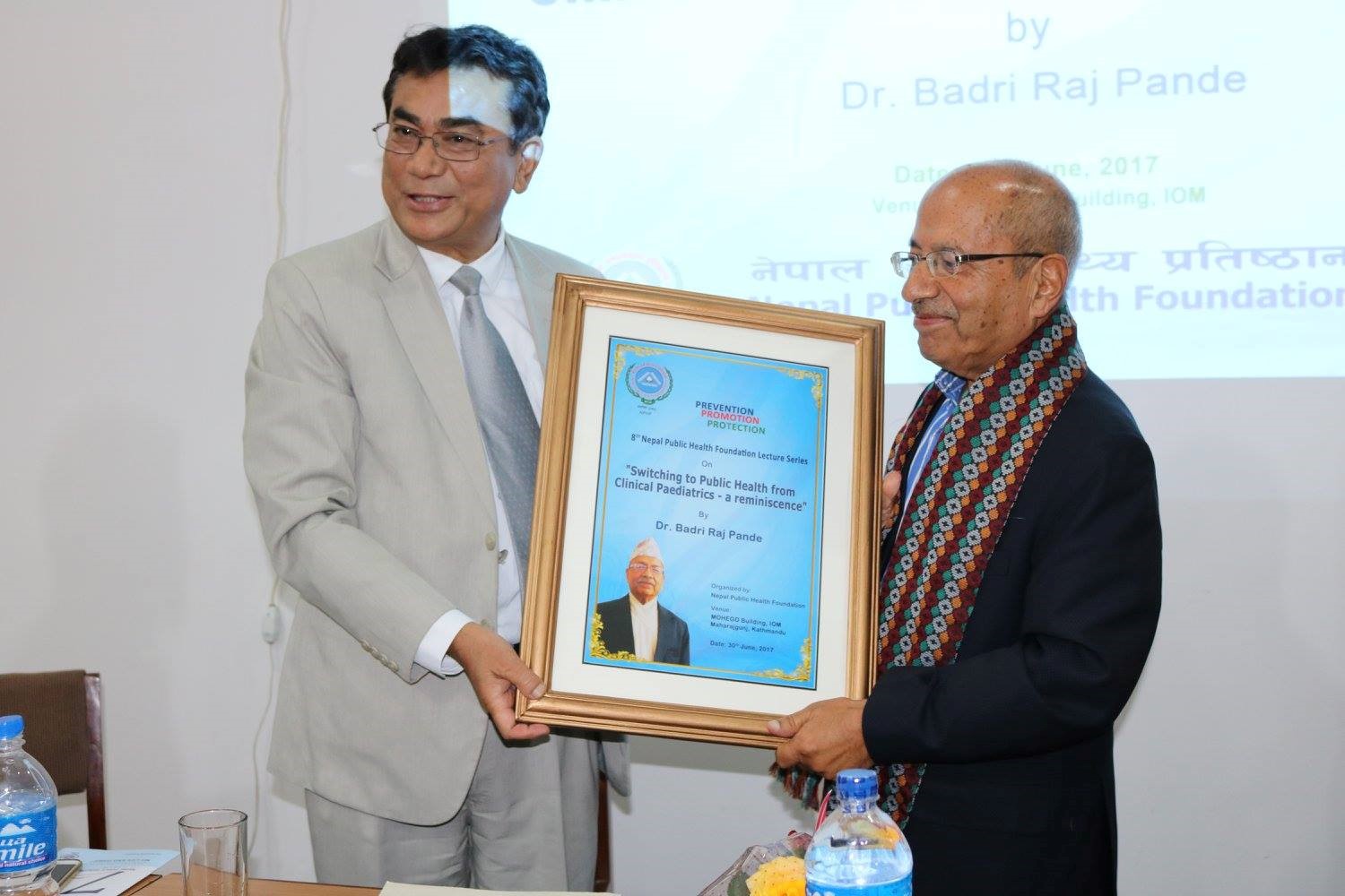 8th Nepal Public Health Foundation Lecture on “Switching to Public Health from Clinical Paediatrics- a reminiscence” delivered by Dr. Badri Raj Pande