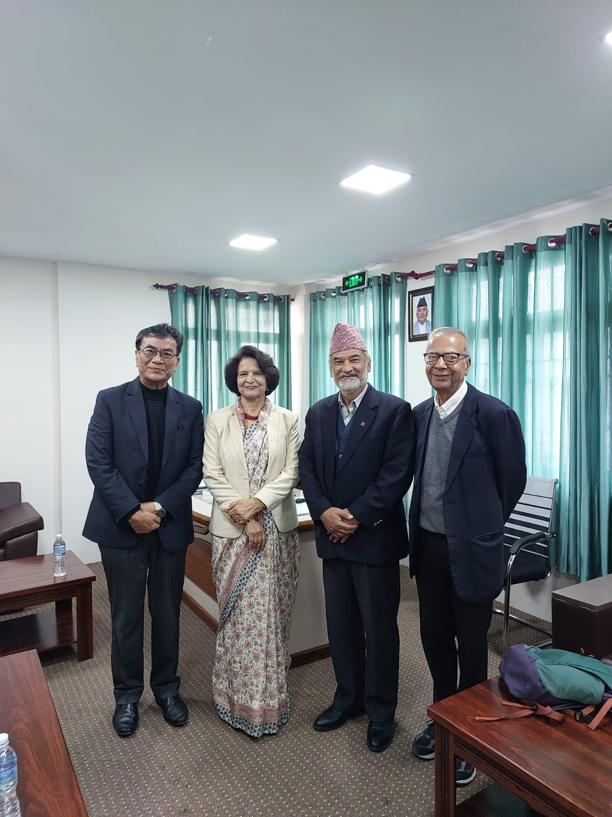Founding Chair and Executive Chief of NPHF Dr. Mahesh Kumar Maskey, along with board member pays a courtesy visit to Hon. Minister Dr. Sudha Sharma