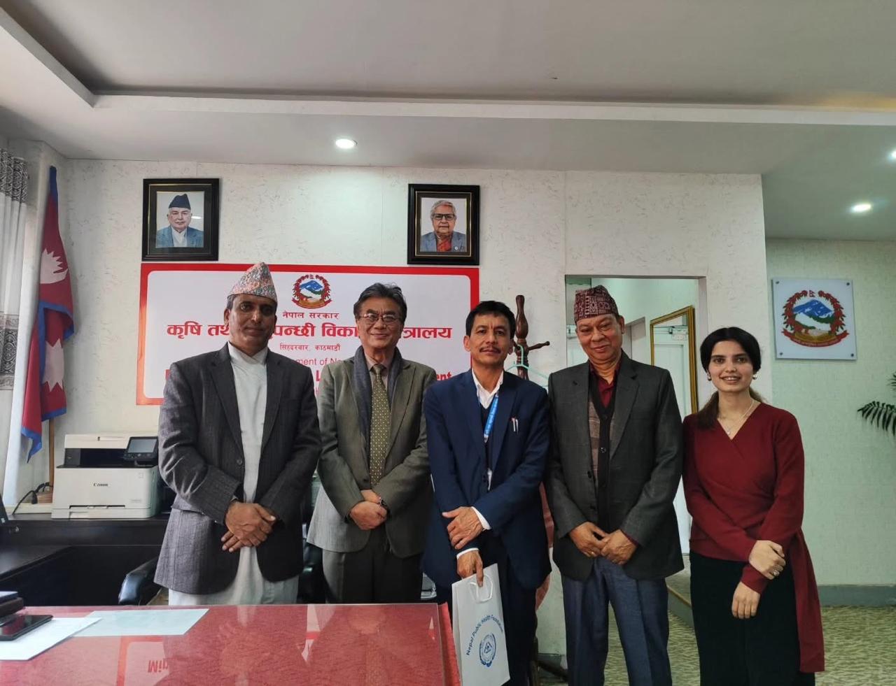 NPHF engaged in a meeting with officials from the Ministry of Agriculture and Livestock Development